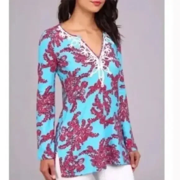 Lilly Pulitzer Westley Tunic – Cerulean Blue – Size Small - Picture 4 of 7